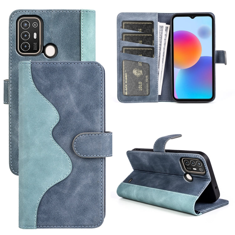 For ZTE Blade A52 Stitching Horizontal Flip Leather Phone Case