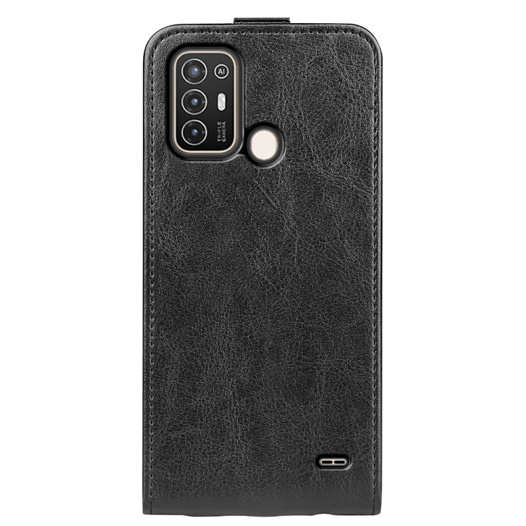 For ZTE Blade A52 R64 Texture Vertical Flip Leather Phone Case, For ZTE Blade A52
