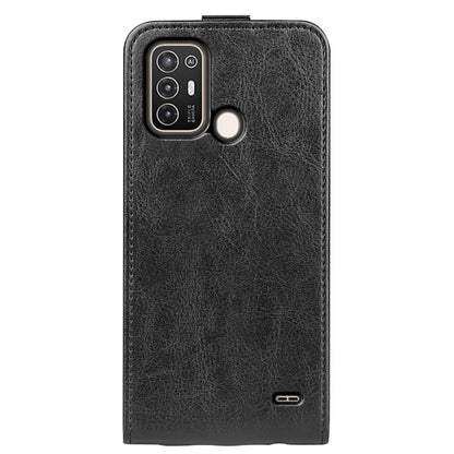 For ZTE Blade A52 R64 Texture Vertical Flip Leather Phone Case, For ZTE Blade A52