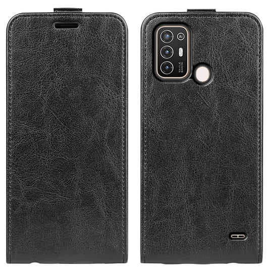 For ZTE Blade A52 R64 Texture Vertical Flip Leather Phone Case, For ZTE Blade A52