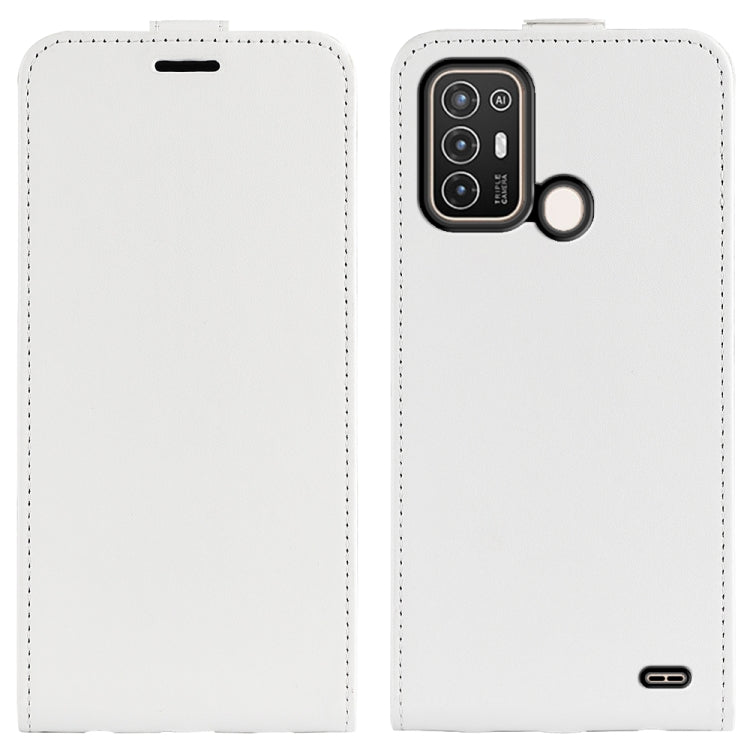 For ZTE Blade A52 R64 Texture Vertical Flip Leather Phone Case, For ZTE Blade A52
