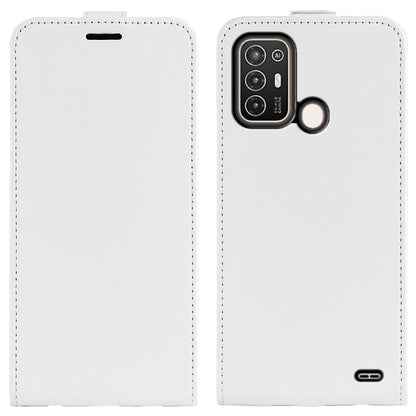 For ZTE Blade A52 R64 Texture Vertical Flip Leather Phone Case, For ZTE Blade A52