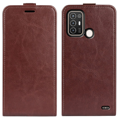 For ZTE Blade A52 R64 Texture Vertical Flip Leather Phone Case, For ZTE Blade A52
