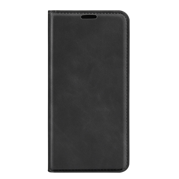 For ZTE Blade A52 Retro-skin Magnetic Suction Leather Phone Case