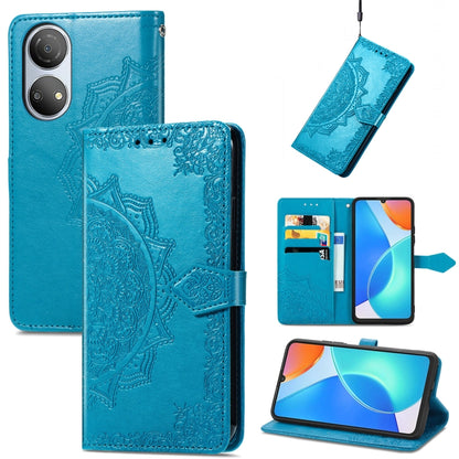 Mandala Flower Embossed Horizontal Flip Leather Phone Case