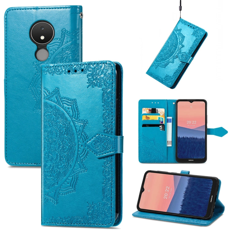 Mandala Flower Embossed Horizontal Flip Leather Phone Case