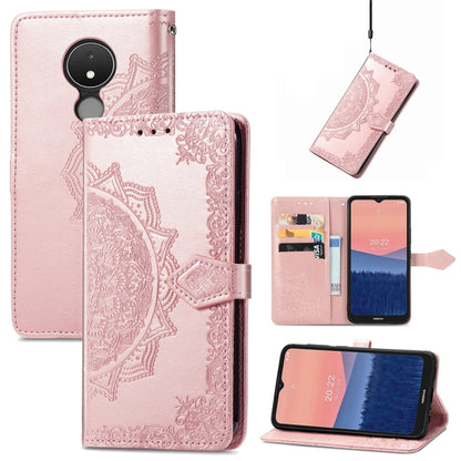 Mandala Flower Embossed Horizontal Flip Leather Phone Case