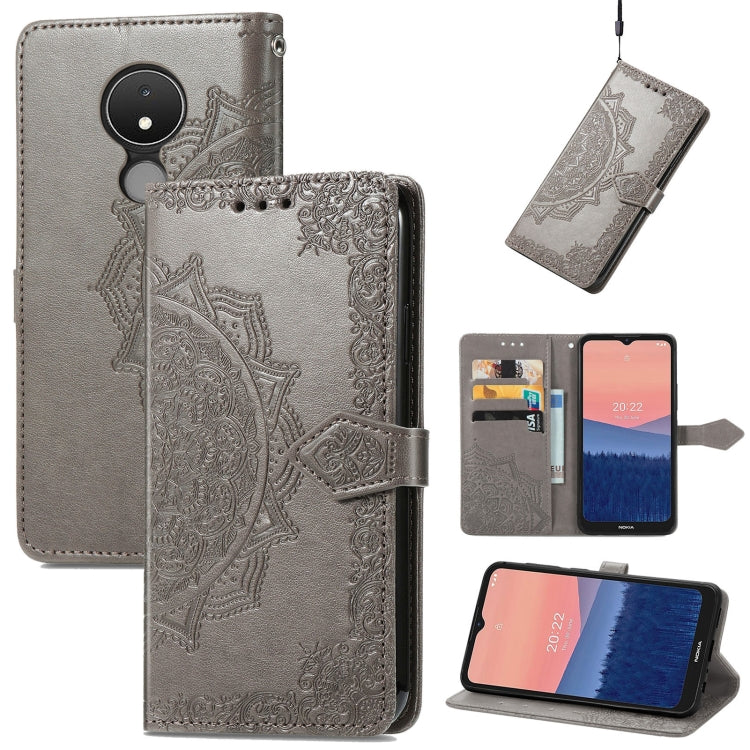 Mandala Flower Embossed Horizontal Flip Leather Phone Case