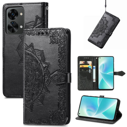 Mandala Flower Embossed Horizontal Flip Leather Phone Case