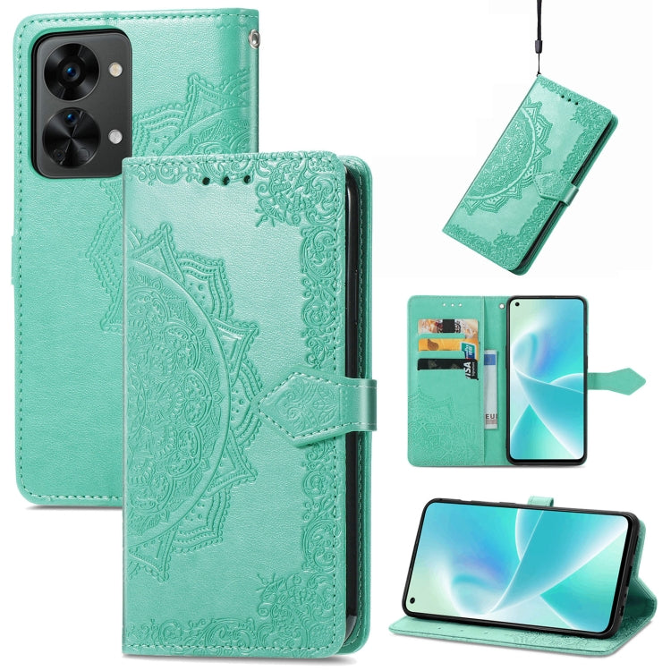 Mandala Flower Embossed Horizontal Flip Leather Phone Case