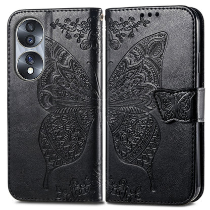 Butterfly Love Flower Embossed Horizontal Flip Leather Phone Case, For Honor 70, For Nokia C21 Plus, For OnePlus Nord 2T