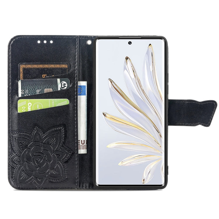 Butterfly Love Flower Embossed Horizontal Flip Leather Phone Case, For Honor 70, For Nokia C21 Plus, For OnePlus Nord 2T