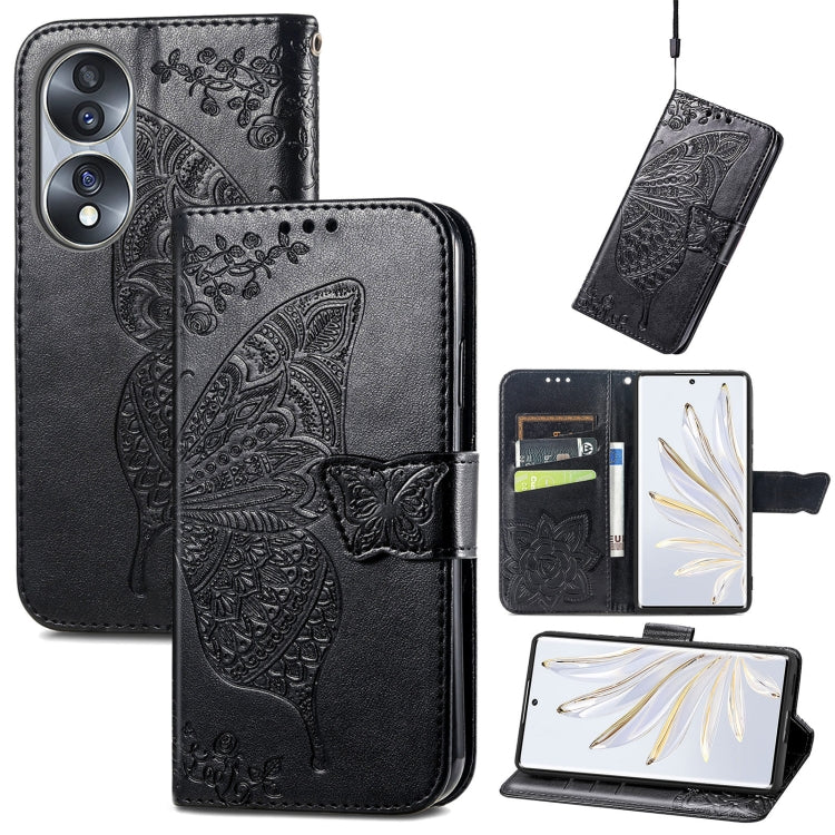 Butterfly Love Flower Embossed Horizontal Flip Leather Phone Case, For Honor 70, For Nokia C21 Plus, For OnePlus Nord 2T