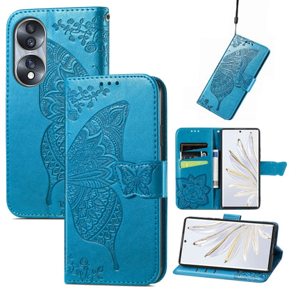 Butterfly Love Flower Embossed Horizontal Flip Leather Phone Case, For Honor 70, For Nokia C21 Plus, For OnePlus Nord 2T
