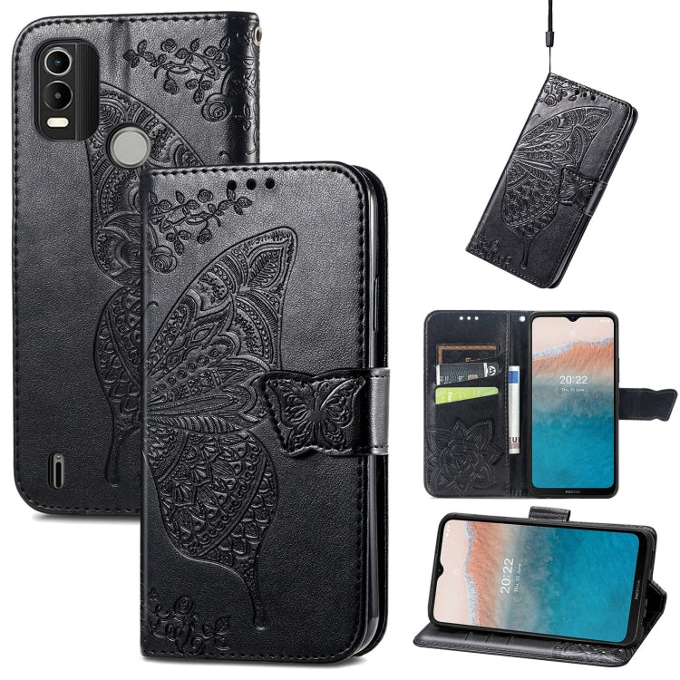 Butterfly Love Flower Embossed Horizontal Flip Leather Phone Case, For Honor 70, For Nokia C21 Plus, For OnePlus Nord 2T