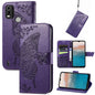 Butterfly Love Flower Embossed Horizontal Flip Leather Phone Case