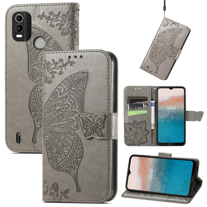 Butterfly Love Flower Embossed Horizontal Flip Leather Phone Case