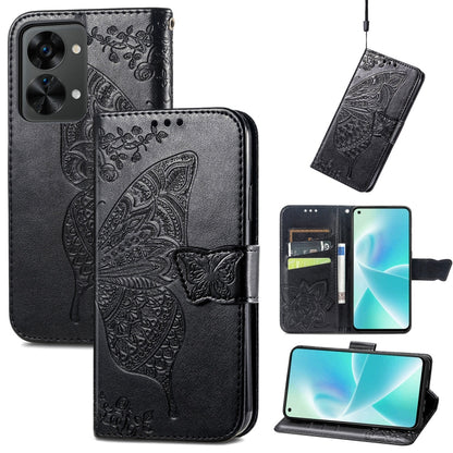Butterfly Love Flower Embossed Horizontal Flip Leather Phone Case, For Honor 70, For Nokia C21 Plus, For OnePlus Nord 2T