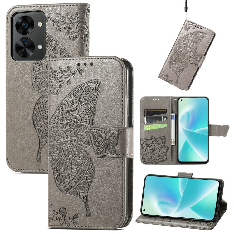 Butterfly Love Flower Embossed Horizontal Flip Leather Phone Case, For Honor 70, For Nokia C21 Plus, For OnePlus Nord 2T