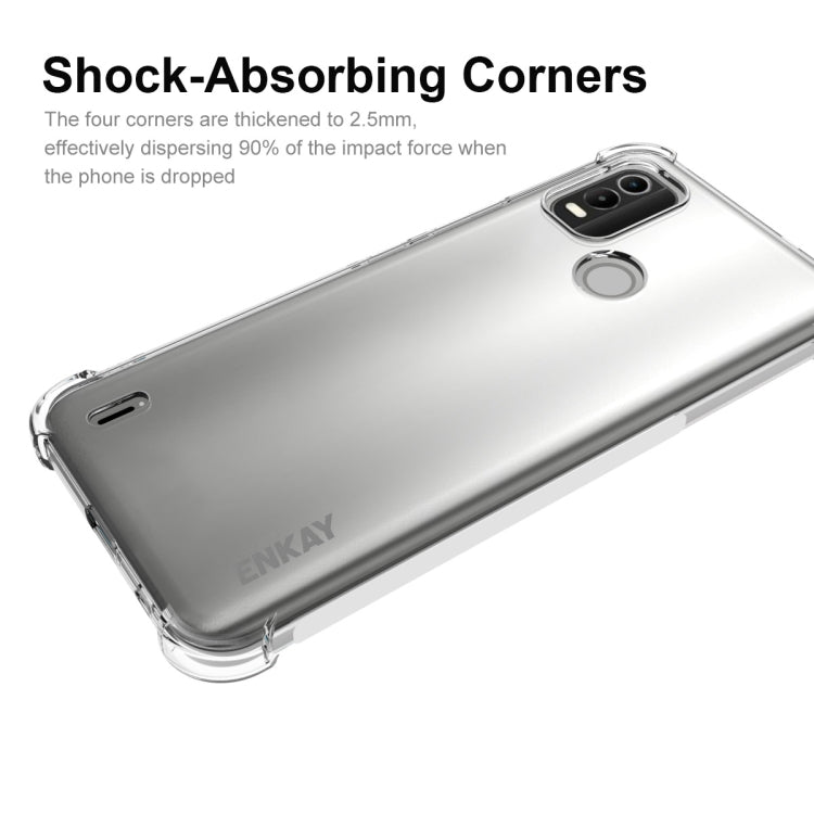 For Nokia C21 Plus ENKAY Transparent TPU Shockproof Phone Case