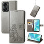 Four-leaf Clasp Embossed Buckle Leather Phone Case