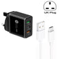 45W PD25W + 2 x QC3.0 USB Multi Port Charger with USB to Type-C Cable, UK Plug, UK Plug + USB to Type-C Cable
