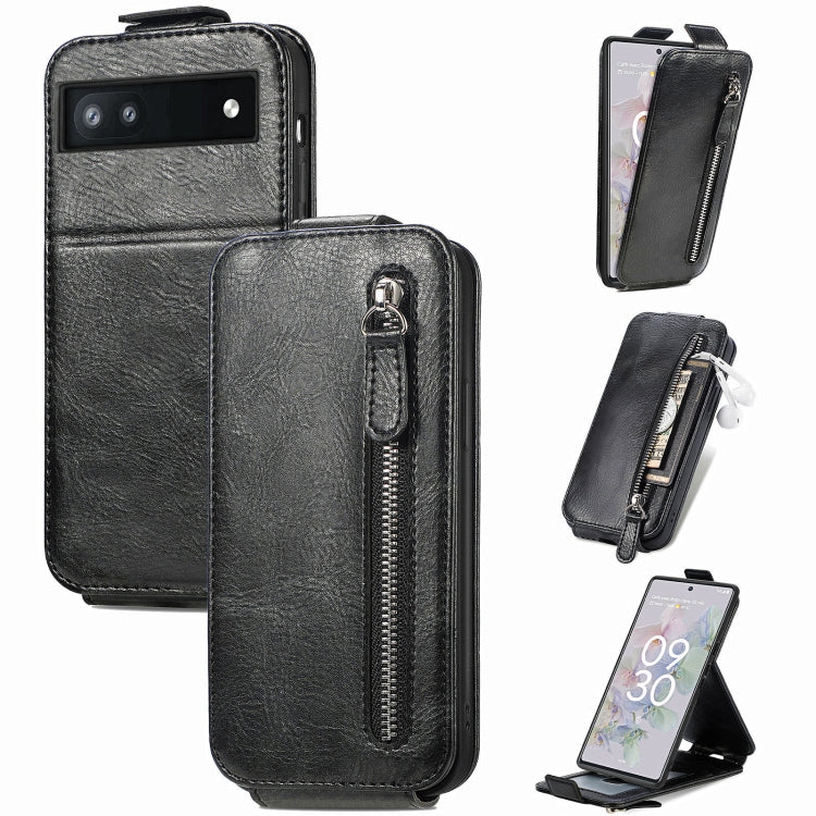 Zipper Wallet Vertical Flip Leather Phone Case