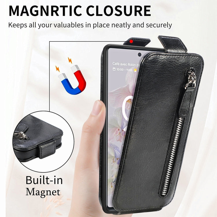 Zipper Wallet Vertical Flip Leather Phone Case