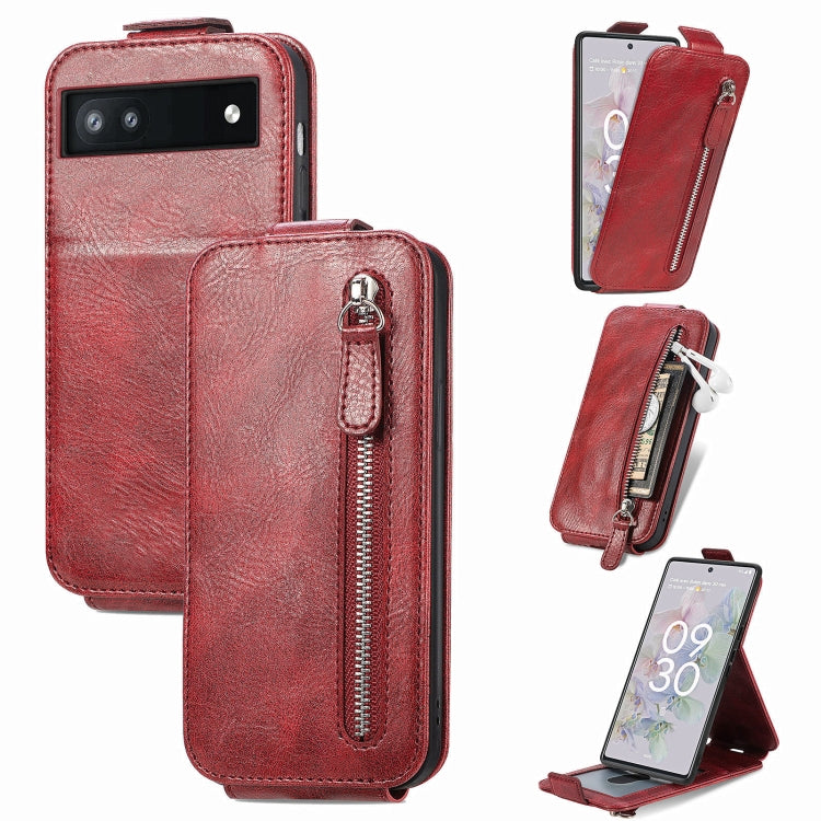 Zipper Wallet Vertical Flip Leather Phone Case