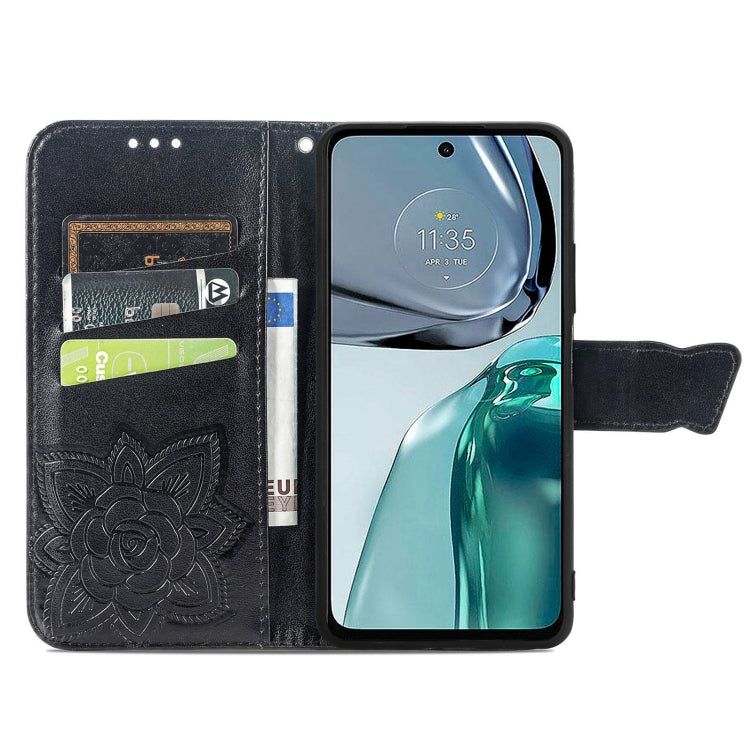 Butterfly Love Flower Embossed Flip Leather Phone Case, For Motorola Edge 30, For OnePlus Nord CE 2 Lite 5G