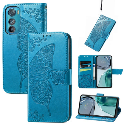 Butterfly Love Flower Embossed Flip Leather Phone Case, For Motorola Edge 30, For OnePlus Nord CE 2 Lite 5G