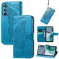 Butterfly Love Flower Embossed Flip Leather Phone Case, For Motorola Edge 30, For OnePlus Nord CE 2 Lite 5G