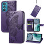 Butterfly Love Flower Embossed Flip Leather Phone Case, For Motorola Edge 30, For OnePlus Nord CE 2 Lite 5G
