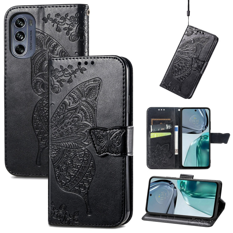 Butterfly Love Flower Embossed Flip Leather Phone Case