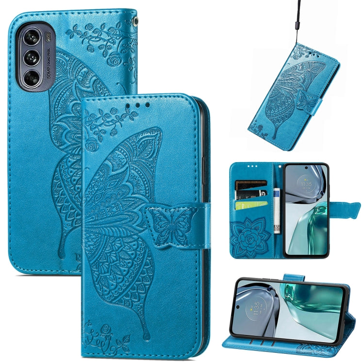 Butterfly Love Flower Embossed Flip Leather Phone Case