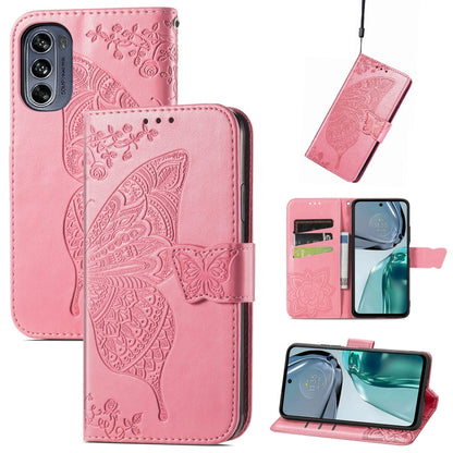 Butterfly Love Flower Embossed Flip Leather Phone Case