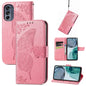 Butterfly Love Flower Embossed Flip Leather Phone Case