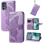 Butterfly Love Flower Embossed Flip Leather Phone Case