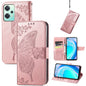 Butterfly Love Flower Embossed Flip Leather Phone Case, For Motorola Edge 30, For OnePlus Nord CE 2 Lite 5G