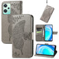 Butterfly Love Flower Embossed Flip Leather Phone Case, For Motorola Edge 30, For OnePlus Nord CE 2 Lite 5G