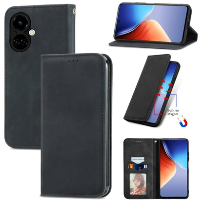 Retro Skin Feel Magnetic Leather Phone Case