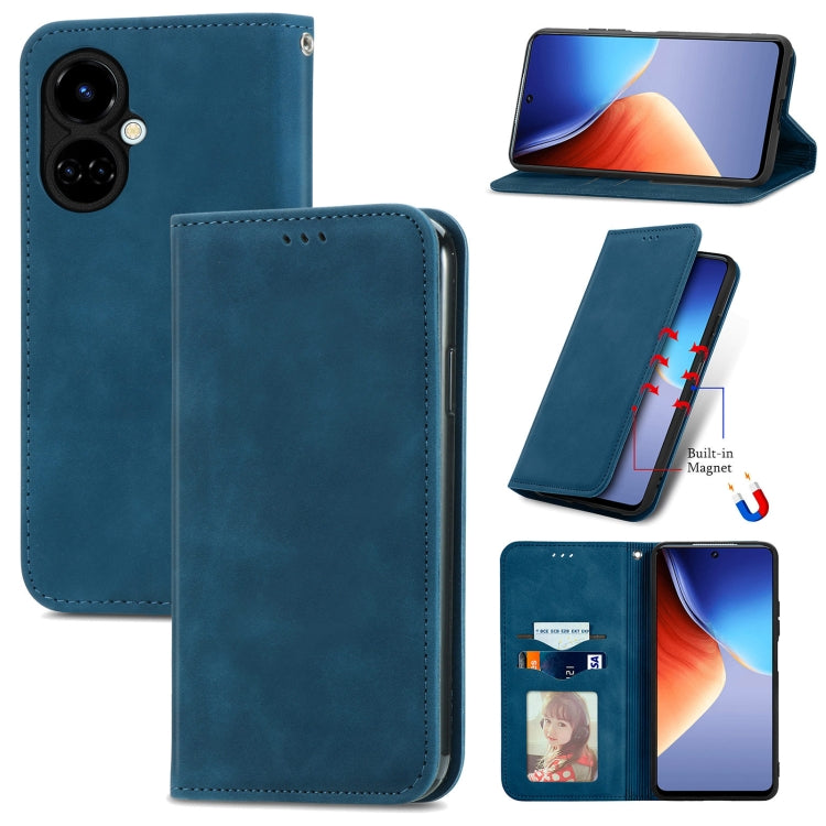 Retro Skin Feel Magnetic Leather Phone Case