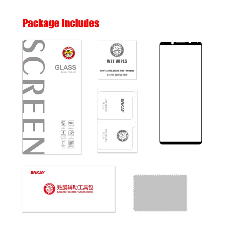For Sony Xperia 5 IV ENKAY Full Glue 0.26mm 9H 2.5D Tempered Glass Full Film, For Sony Xperia 5 IV(1 PC), For Sony Xperia 5 IV(2 PCS), For Sony Xperia 5 IV(5 PCS), For Sony Xperia 5 IV(10 PCS)