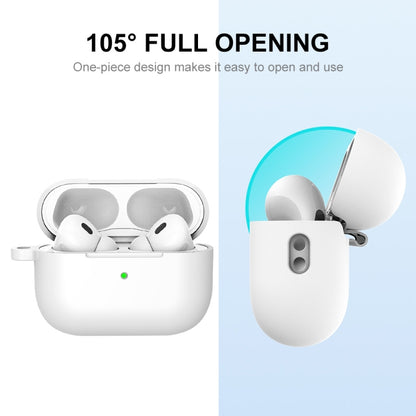 For Apple AirPods Pro 2 2022 ENKAY Thickened Silicone Protective Case with Keychain