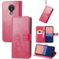 Four-leaf Clasp Embossed Buckle Leather Phone Case