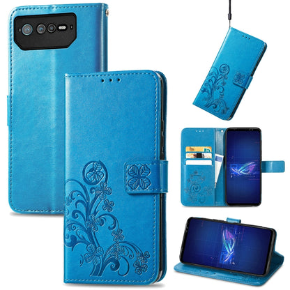 Four-leaf Clasp Embossed Buckle Leather Phone Case