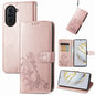 Four-leaf Clasp Embossed Buckle Leather Phone Case