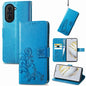 Four-leaf Clasp Embossed Buckle Leather Phone Case, For Huawei Nova 10, For Nokia X100 5G, For OnePlus 10T, For T-Mobile REVVL 6 5G