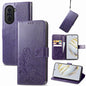 Four-leaf Clasp Embossed Buckle Leather Phone Case, For Huawei Nova 10, For Nokia X100 5G, For OnePlus 10T, For T-Mobile REVVL 6 5G