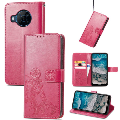 Four-leaf Clasp Embossed Buckle Leather Phone Case